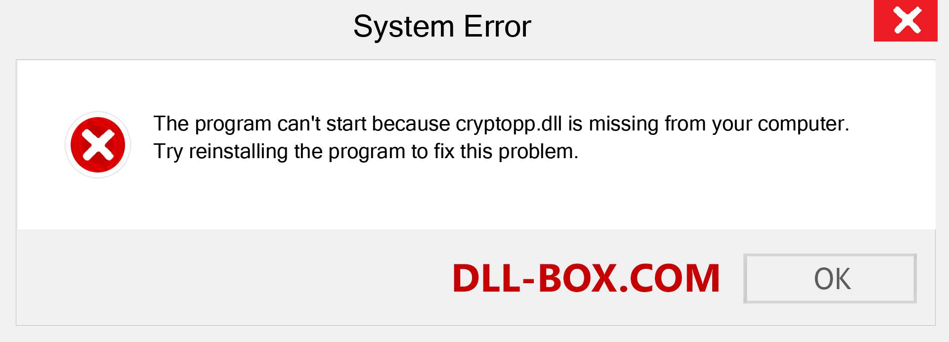  cryptopp.dll file is missing?. Download for Windows 7, 8, 10 - Fix  cryptopp dll Missing Error on Windows, photos, images