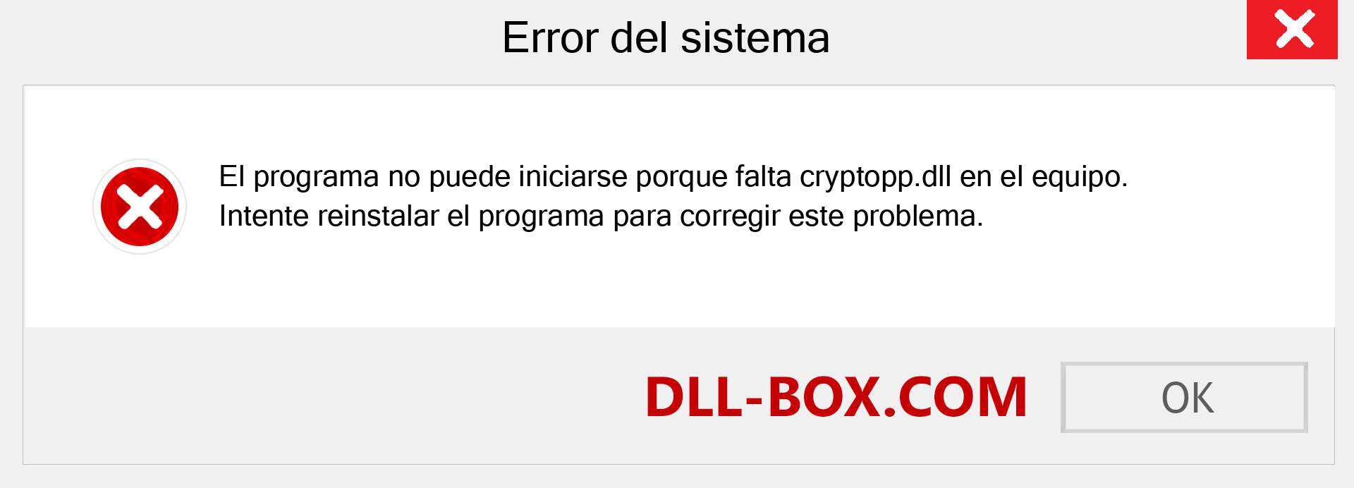 ¿Falta el archivo cryptopp.dll ?. Descargar para Windows 7, 8, 10 - Corregir cryptopp dll Missing Error en Windows, fotos, imágenes